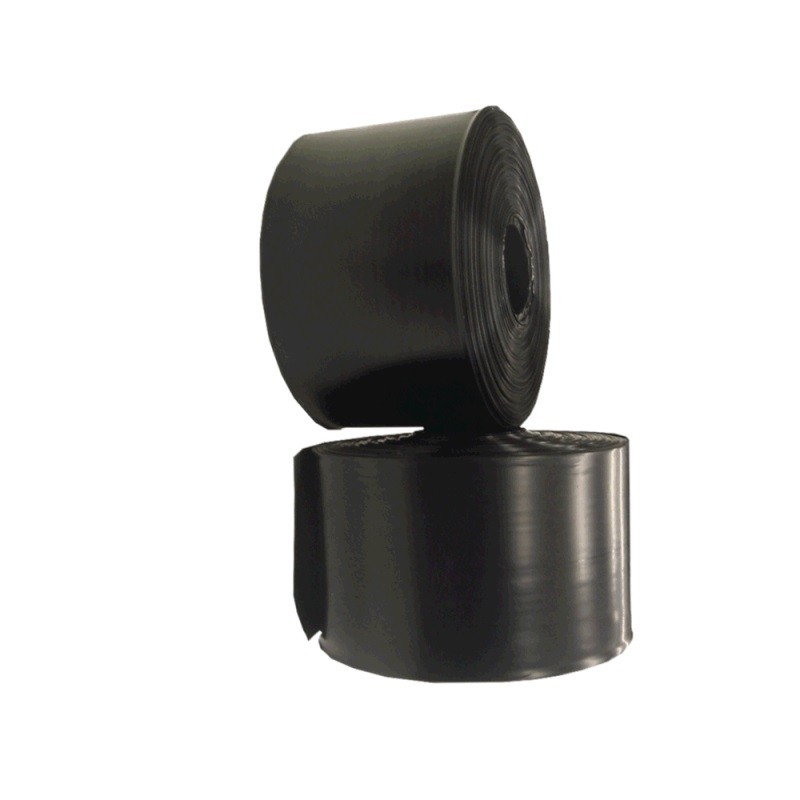 100my Schlauchfolie schwarz 450mm x 0,10 mm x 250 m