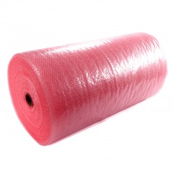 antistatische Luftpolsterfolie rosa 2-lagig 50cm x 100lfm x 50my