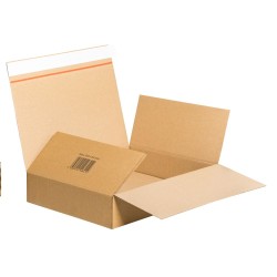 Kleinpaket Blitzbodenkarton 343x243x63mm mit Automatikboden