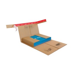 Colompac CP030.04 - 325x260x0-92 mm robuste Versandverpackung mit Sicherungslasche DIN C4