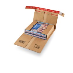 Colompac CP030.05 - 322x292x35-80 mm robuste Versandverpackung mit Sicherungslasche