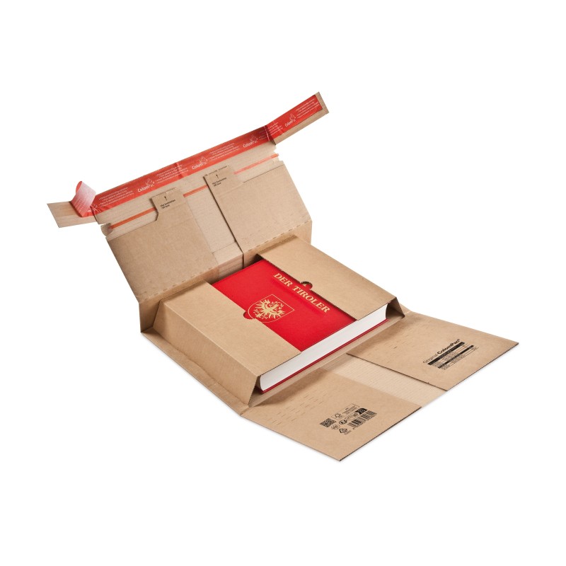 Colompac CP030.06 - 360x265x0-92 mm robuste Versandverpackung mit Sicherungslasche DIN B4