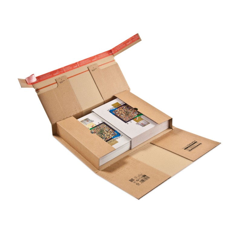 Colompac CP030.07 - 465x330x0-92 mm robuste Versandverpackung mit Sicherungslasche DIN C3