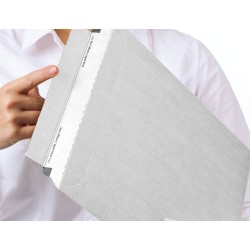 Colompac CP037.53 - 305x230x0-92 mm Flexible Universalversandverpackung mit zusätzlichem Selbstklebeverschluss in weiss DIN A4
