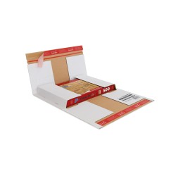 Colompac CP037.54 - 350x260x0-70 mm Flexible Universalversandverpackung mit zusätzlichem Selbstklebeverschluss in weiss