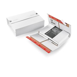 Colompac CP037.54 - 350x260x0-70 mm Flexible Universalversandverpackung mit zusätzlichem Selbstklebeverschluss in weiss