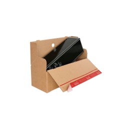 doppelwelliger ColomPac Blitzbodenkarton CP085.411615 - 394x154x128 mm , Automatikkarton mit Z-Faltung