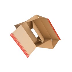 Colompac CP141.201 - 304x216x130-220 mm Hoehenvariabler Blitzbodenkarton, Automatikkarton DIN A4