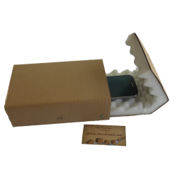 Noppenschaumverpackung 200 x 142 x 63 mm mit weißem PU-Noppenschaum