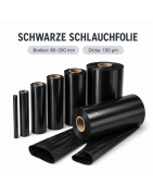 Schwarze Schlauchfolie blickdicht kaufen | RM-Pack